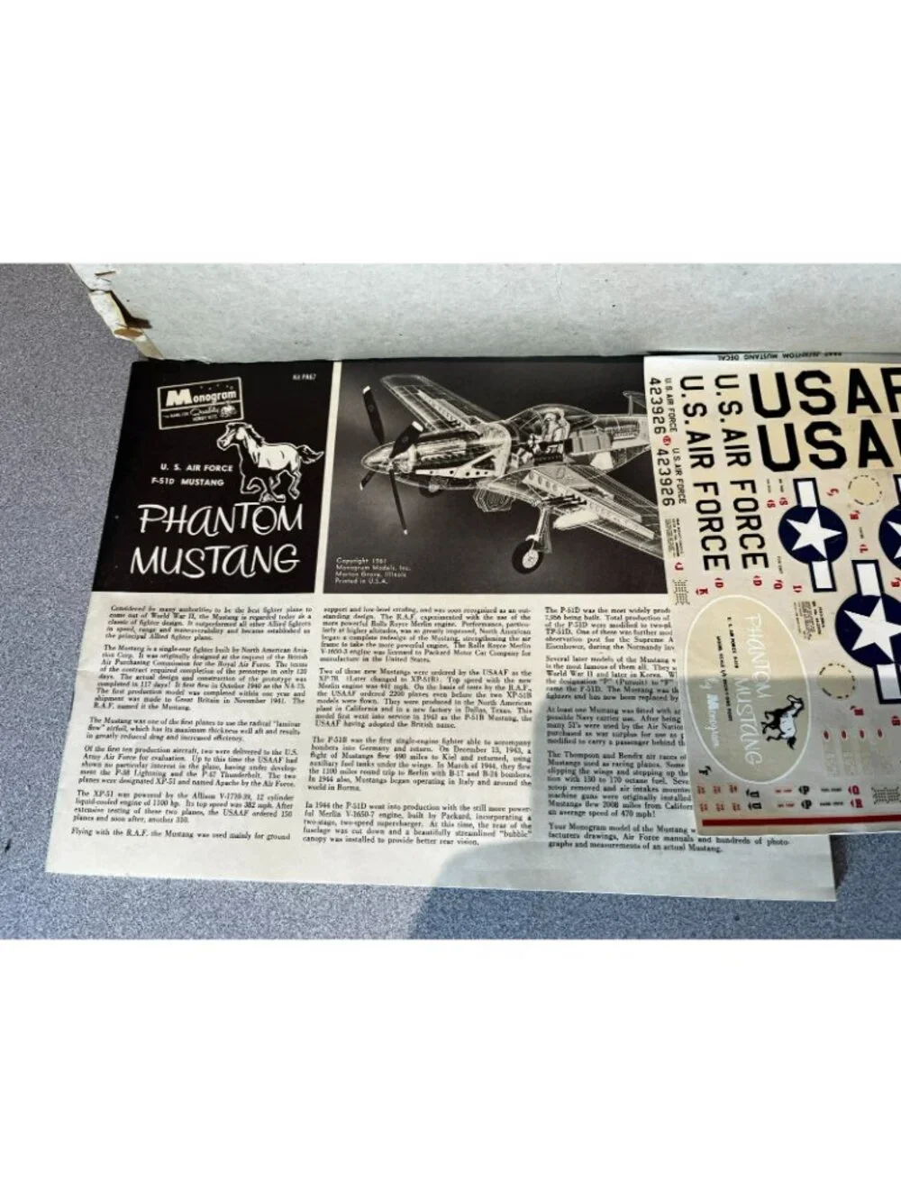 Monogram Phantom P-51D Mustang Transparent Airplane Model Kit Motorized